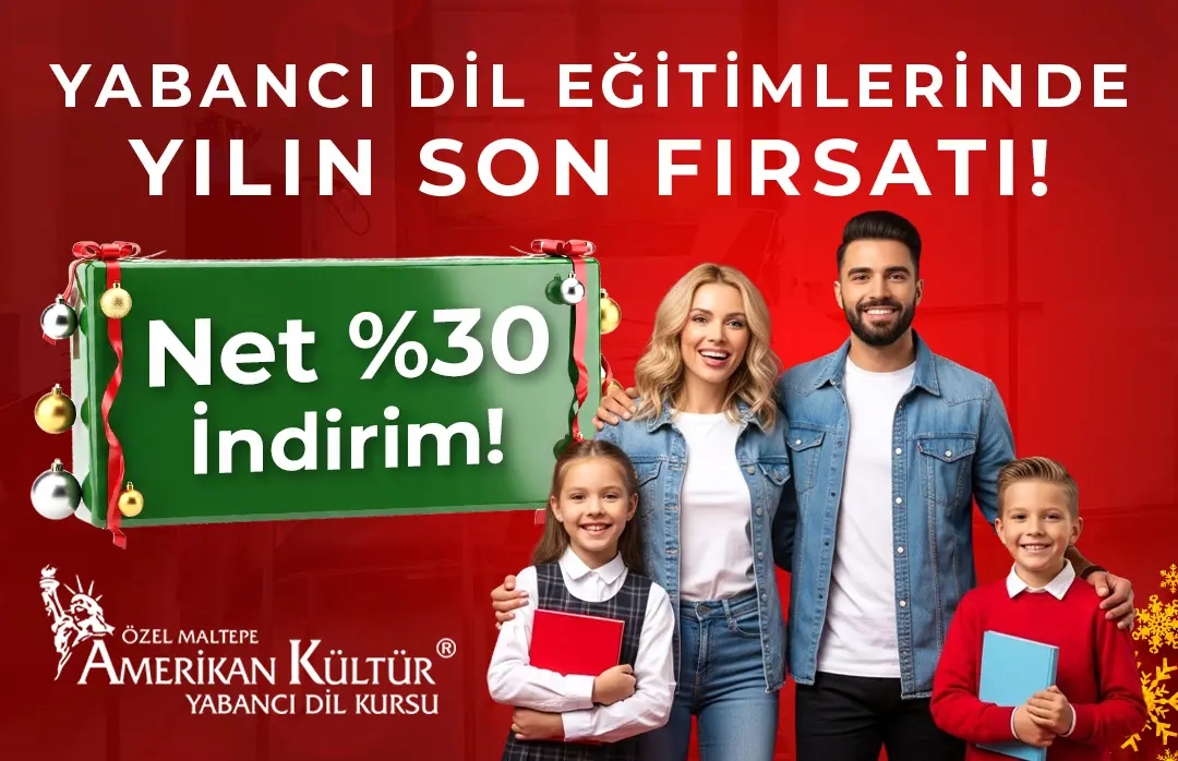 Yabancı Dil Eğitimlerinde Yılın Son Fırsatı! Net %30 İndirim!